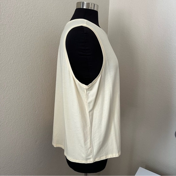 NWT Eileen Fisher Butter Sleeveless Crew Neck Short Shell Tank Top Size XL - Picture 4 of 11